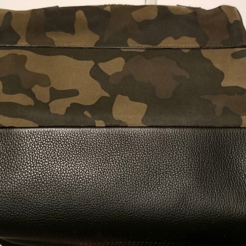 Burberry London Camouflage Brown and Green Suede Leather Backpack - Picture 7 of 10
